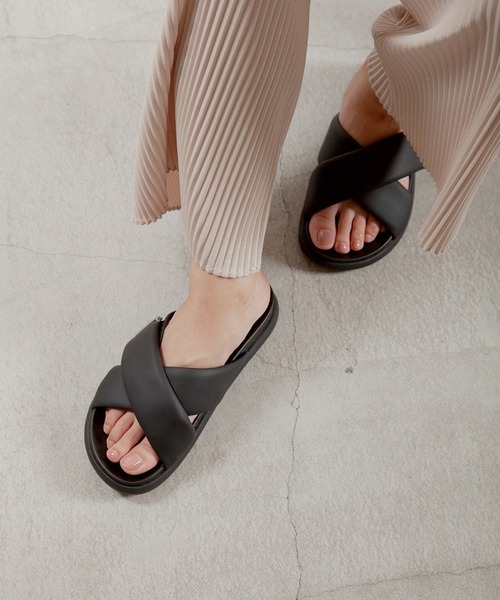 厚底/3.5cm】クロスサンダル ALL BLACK│Jeffrey Campbell OFFICIAL