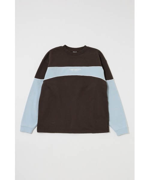 MOUSSY（マウジー）の「【26年SS新作】BLOCK PANEL スウェットシャツ（スウェット・レディース・ネイビー/ライトブラック/杢グレー・FREE）」の8枚目の写真