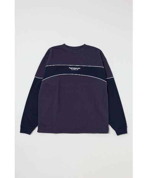 MOUSSY（マウジー）の「【26年SS新作】BLOCK PANEL スウェットシャツ（スウェット・レディース・ネイビー/ライトブラック/杢グレー・FREE）」の18枚目の写真