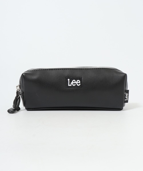 Lee(リー)の「Lee合皮ロゴ刺繍Wファスナーポーチ(ポーチ・キッズ・ブラック×ホワイト/ブラック×ブラック・FREE)」の4枚目の写真