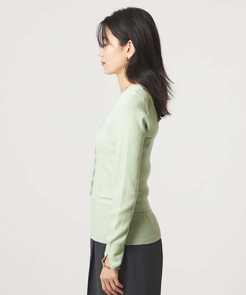 green label relaxing(グリーンレーベルリラクシング)の「リブ ニット ビスチェ ウォッシャブル(ベスト・レディース・オフホワイト/ブラック/ライム・FREE)」の17枚目の写真