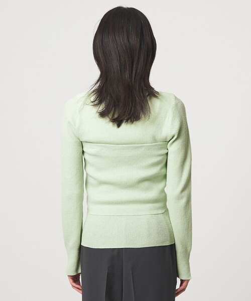 green label relaxing(グリーンレーベルリラクシング)の「リブ ニット ビスチェ ウォッシャブル(ベスト・レディース・オフホワイト/ブラック/ライム・FREE)」の18枚目の写真