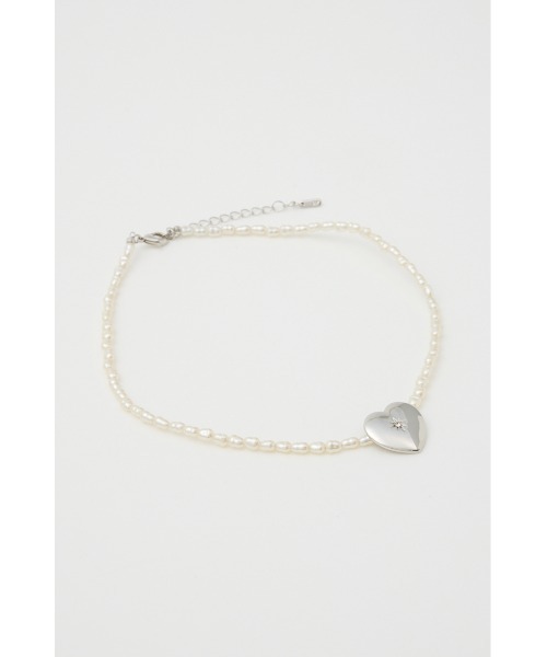 SLY（スライ）の「HEART MOTIF CHOKER ハートモチーフ チョーカー（ネックレス・レディース・レッド/ホワイト・FREE）」の3枚目の写真