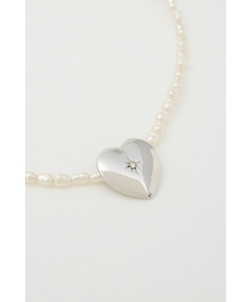 SLY（スライ）の「HEART MOTIF CHOKER ハートモチーフ チョーカー（ネックレス・レディース・レッド/ホワイト・FREE）」の4枚目の写真