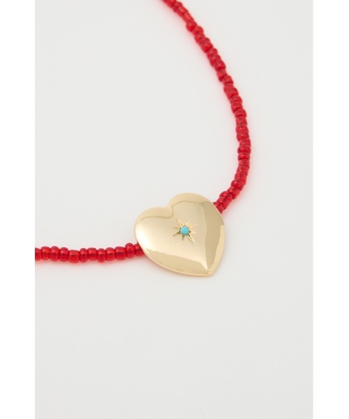 SLY（スライ）の「HEART MOTIF CHOKER ハートモチーフ チョーカー（ネックレス・レディース・レッド/ホワイト・FREE）」の8枚目の写真