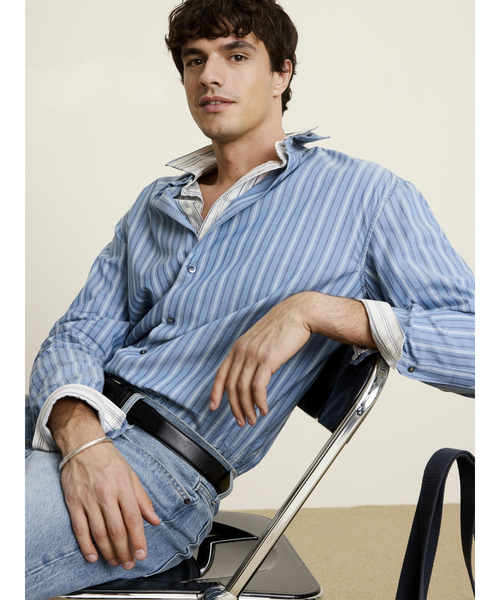 Banana Republic(バナナリパブリック)の「シティ シャツ(シャツ/ブラウス・メンズ・オフホワイト/ネイビー/ブルー・XL/L/M/S)」の8枚目の写真