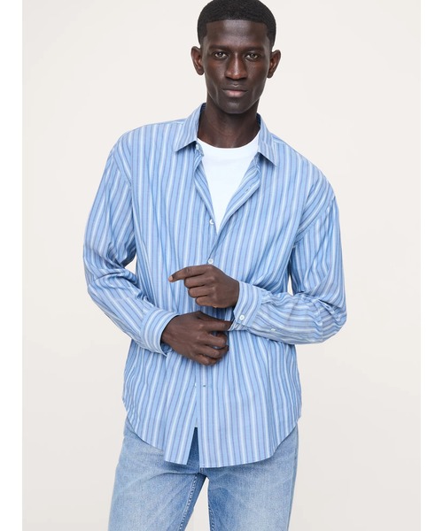 Banana Republic(バナナリパブリック)の「シティ シャツ(シャツ/ブラウス・メンズ・オフホワイト/ネイビー/ブルー・XL/L/M/S)」の1枚目の写真