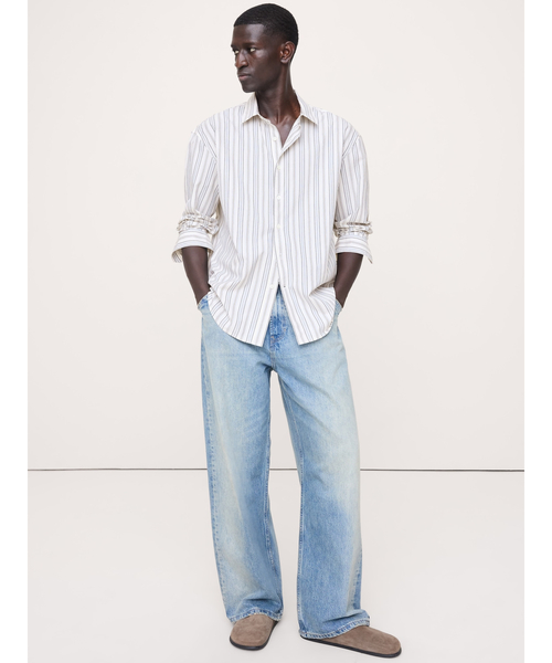 Banana Republic(バナナリパブリック)の「シティ シャツ(シャツ/ブラウス・メンズ・オフホワイト/ネイビー/ブルー・XL/L/M/S)」の4枚目の写真