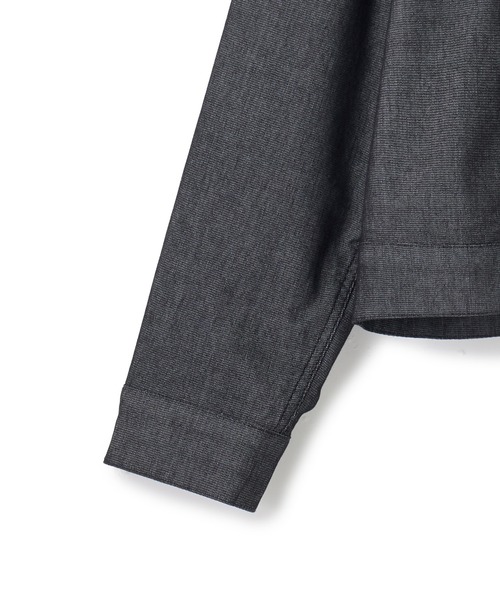 UNION STATION（ユニオンステーション）の「メッシュデニムトラッカージャケット〈ストレッチ・軽量・ハンドウォッシャブル・通気性〉（デニムジャケット・メンズ・ネイビー/ブラック・L/M）」の9枚目の写真