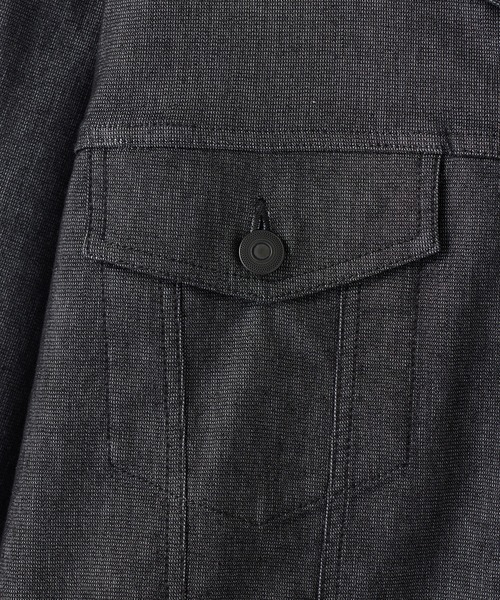 UNION STATION（ユニオンステーション）の「メッシュデニムトラッカージャケット〈ストレッチ・軽量・ハンドウォッシャブル・通気性〉（デニムジャケット・メンズ・ネイビー/ブラック・L/M）」の7枚目の写真