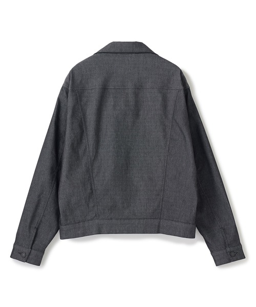 UNION STATION（ユニオンステーション）の「メッシュデニムトラッカージャケット〈ストレッチ・軽量・ハンドウォッシャブル・通気性〉（デニムジャケット・メンズ・ネイビー/ブラック・L/M）」の11枚目の写真