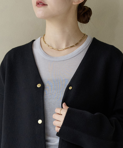 IENA(イエナ)の「《追加3》リヨセルカシミヤロングTシャツ(Tシャツ/カットソー・レディース・ブラック/ライトグレー/ホワイト/ピンク・FREE)」の3枚目の写真