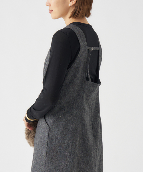 IENA(イエナ)の「《追加3》リヨセルカシミヤロングTシャツ(Tシャツ/カットソー・レディース・ブラック/ライトグレー/ホワイト/ピンク・FREE)」の10枚目の写真