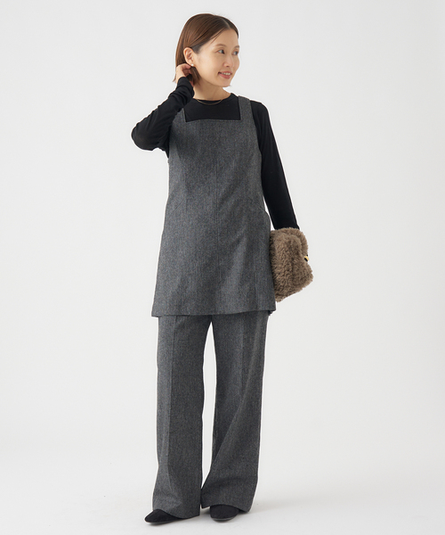 IENA(イエナ)の「《追加3》リヨセルカシミヤロングTシャツ(Tシャツ/カットソー・レディース・ブラック/ライトグレー/ホワイト/ピンク・FREE)」の12枚目の写真