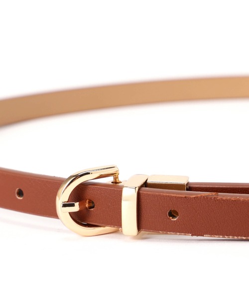 NATURAL BEAUTY BASIC（ナチュラルビューティーベーシック）の「リバーシブルナローベルト（ベルト・レディース・キャメル/ダークブラウン/ブラック・FREE）」の7枚目の写真