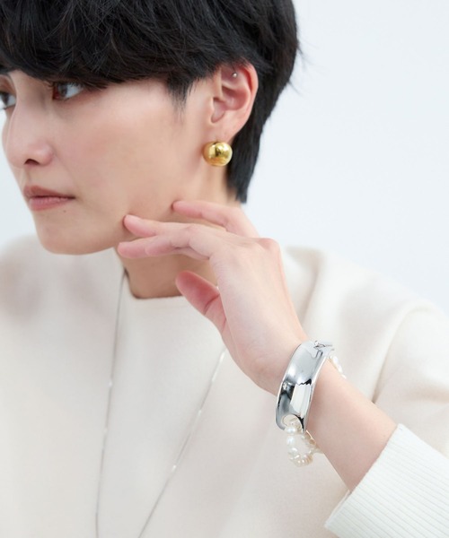 BARNYARDSTORM(バンヤードストーム)の「BARNYARDSTORM / パールメタルコンビブレスレット(バングル/リストバンド・レディース・ゴールド/シルバー・FREE)」の14枚目の写真