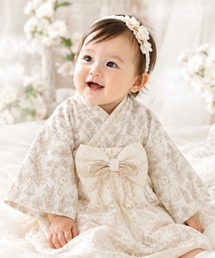 SweetMommy（スウィートマミー）の「【新色】2ピース ベビー袴 ロンパース ベビーアクセセット [七五三] [誕生日 記念日 お食い初め お宮参り 節句]（着物）」