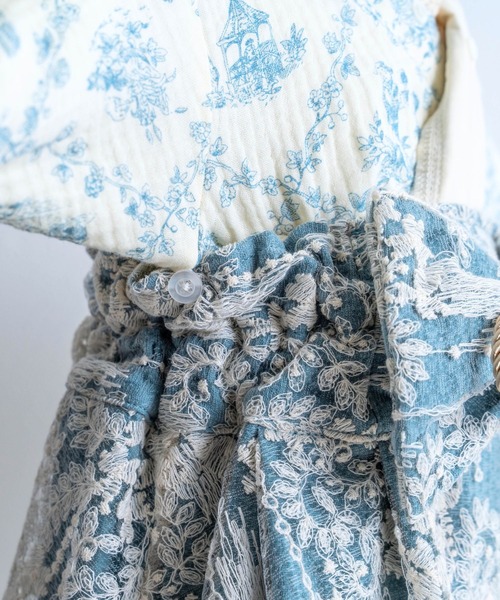 SweetMommy（スウィートマミー）の「2ピース ベビー袴 ロンパース ベビーアクセセット　[ひな祭り] [誕生日 記念日 お食い初め お宮参り]（着物・キッズ・ブルー/ピンク・50-70/80/90）」の13枚目の写真