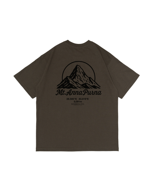 WORKS & CO.(ワークス アンド コー)の「ANNA マウンテン オーバーサイズ 半袖Tシャツ (カーキ)(Tシャツ/カットソー・レディース・その他・FREE)」の2枚目の写真
