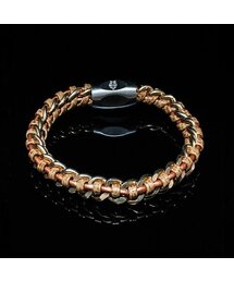 EIGHTVOLUME（エイトボリューム）の「EVレザーチェーンブレスレット006（ブラウン＆ゴールド）（ブレスレット）」