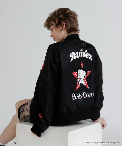 BETTY BOOP(ベティ・ブープ)の「《AVIREX × Betty Boop》LIGHT MA-1(MA-1・レディース・ブラック・M/S)」の2枚目の写真