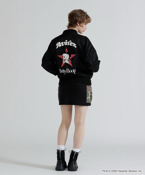 BETTY BOOP(ベティ・ブープ)の「《AVIREX × Betty Boop》LIGHT MA-1(MA-1・レディース・ブラック・M/S)」の9枚目の写真