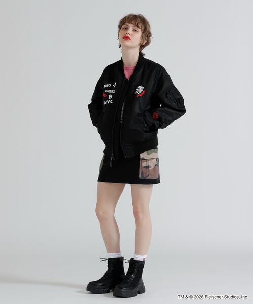 BETTY BOOP(ベティ・ブープ)の「《AVIREX × Betty Boop》LIGHT MA-1(MA-1・レディース・ブラック・M/S)」の11枚目の写真