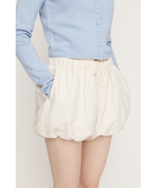 SLY(スライ)の「MICHIXSLY BALLOON S/PT ミチスライバルーンショートパンツ 冬服 春服(スラックス・レディース・ブラック/オフホワイト・1/0)」の5枚目の写真