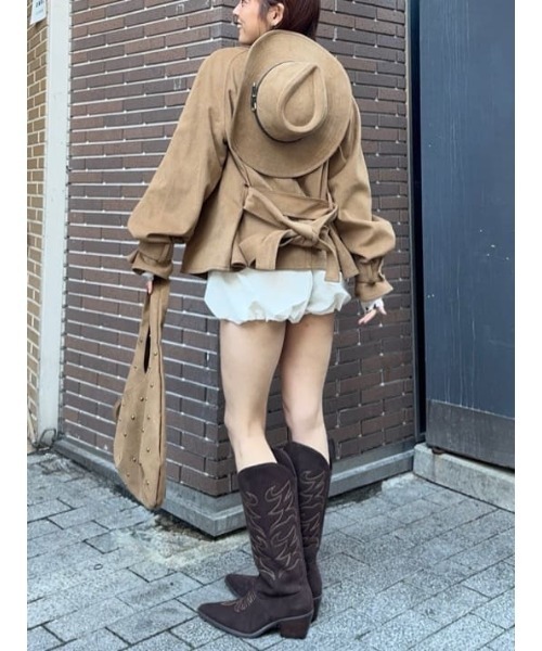 SLY(スライ)の「MICHIXSLY BALLOON S/PT ミチスライバルーンショートパンツ 冬服 春服(スラックス・レディース・ブラック/オフホワイト・1/0)」の17枚目の写真