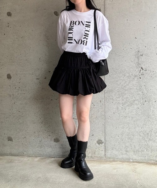 etta(エタ)の「ロゴデザインプリントロンT/長袖Tシャツ(Tシャツ/カットソー・レディース・ホワイト・MEDIUM)」の1枚目の写真
