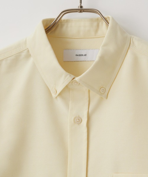RAGEBLUE（レイジブルー）の「Oxford Button Down Shirts/オックスフォードボタンダウンシャツ（シャツ/ブラウス・メンズ・ホワイト/ライトブルー/イエロー・LARGE/MEDIUM）」の4枚目の写真