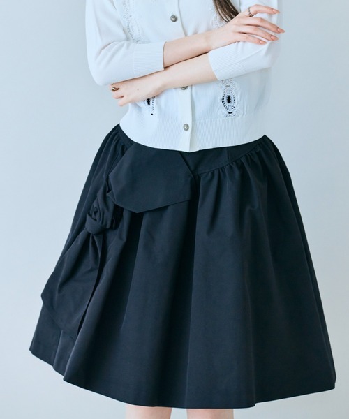 Audie a Muses(オーディアミューズ)の「【人気追加】タックリボンスカート(スカート・レディース・ブラック・38/40/42/36)」の16枚目の写真