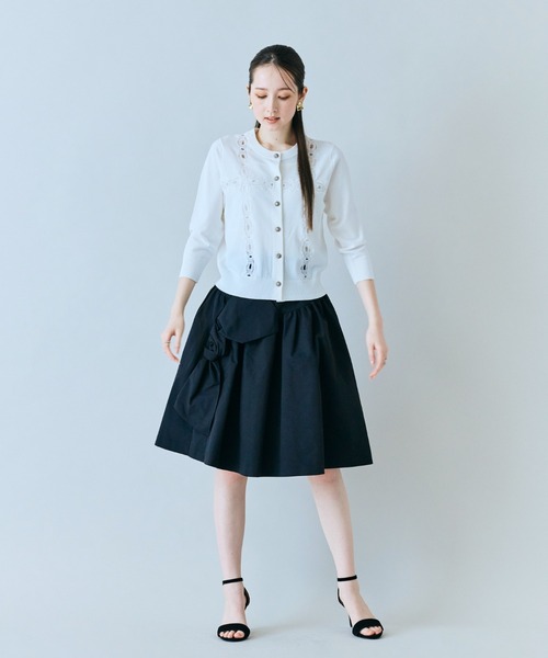 Audie a Muses(オーディアミューズ)の「【人気追加】タックリボンスカート(スカート・レディース・ブラック・38/40/42/36)」の12枚目の写真
