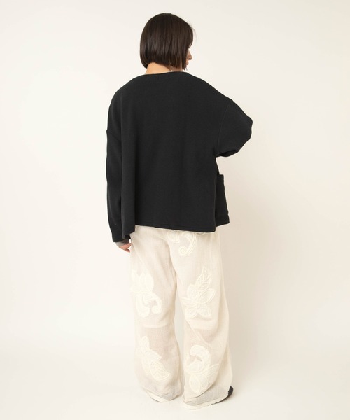 RNA-N（アールエヌエーエヌ）の「M2601 W FACEビッグスナップカーディガン（カーディガン/ボレロ・レディース・グリーン/ブラック/キナリ・FREE）」の18枚目の写真