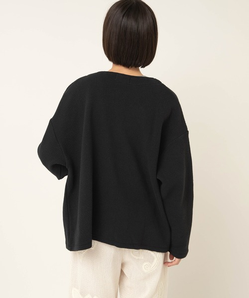 RNA-N（アールエヌエーエヌ）の「M2601 W FACEビッグスナップカーディガン（カーディガン/ボレロ・レディース・グリーン/ブラック/キナリ・FREE）」の8枚目の写真