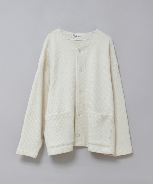 RNA-N（アールエヌエーエヌ）の「M2601 W FACEビッグスナップカーディガン（カーディガン/ボレロ・レディース・グリーン/ブラック/キナリ・FREE）」の5枚目の写真