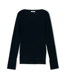 MACPHEE | コットンリブ ボートネックプルオーバー(ニット/セーター)