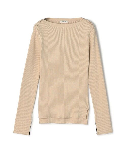 MACPHEE(マカフィー)の「コットンリブ ボートネックプルオーバー(ニット/セーター・レディース・ライトベージュ/ブルー系その他2/ネイビー/ライトグリーン/ミント/ホワイト・S)」の3枚目の写真