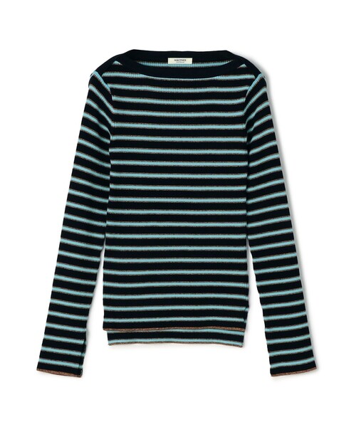 MACPHEE(マカフィー)の「コットンリブ ボートネックプルオーバー(ニット/セーター・レディース・ライトベージュ/ブルー系その他2/ネイビー/ライトグリーン/ミント/ホワイト・S)」の6枚目の写真