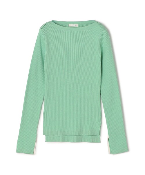 MACPHEE(マカフィー)の「コットンリブ ボートネックプルオーバー(ニット/セーター・レディース・ライトベージュ/ブルー系その他2/ネイビー/ライトグリーン/ミント/ホワイト・S)」の5枚目の写真