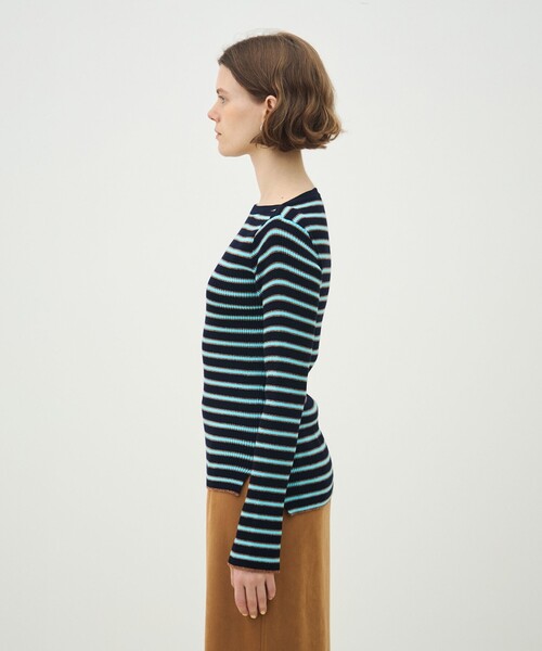 MACPHEE(マカフィー)の「コットンリブ ボートネックプルオーバー(ニット/セーター・レディース・ライトベージュ/ブルー系その他2/ネイビー/ライトグリーン/ミント/ホワイト・S)」の9枚目の写真