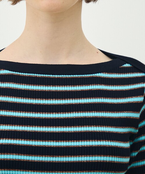 MACPHEE(マカフィー)の「コットンリブ ボートネックプルオーバー(ニット/セーター・レディース・ライトベージュ/ブルー系その他2/ネイビー/ライトグリーン/ミント/ホワイト・S)」の11枚目の写真