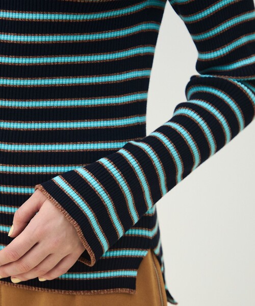 MACPHEE(マカフィー)の「コットンリブ ボートネックプルオーバー(ニット/セーター・レディース・ライトベージュ/ブルー系その他2/ネイビー/ライトグリーン/ミント/ホワイト・S)」の12枚目の写真