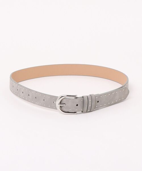 ALTROSE(アルトローズ)の「フェイクスエード ダブルスタッズベルト(ベルト・レディース・ブラック/ブラウン/キャメル/グレー・FREE)」の3枚目の写真