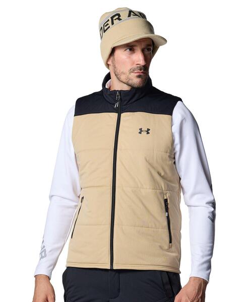 UNDER ARMOUR(アンダーアーマー)の「UAドライブ プロ インサレーテッド フルジップ ベスト(ゴルフ/メンズ)(ベスト・メンズ・ブラウン系・S/M/L/3XL/2XL/XL)」の1枚目の写真