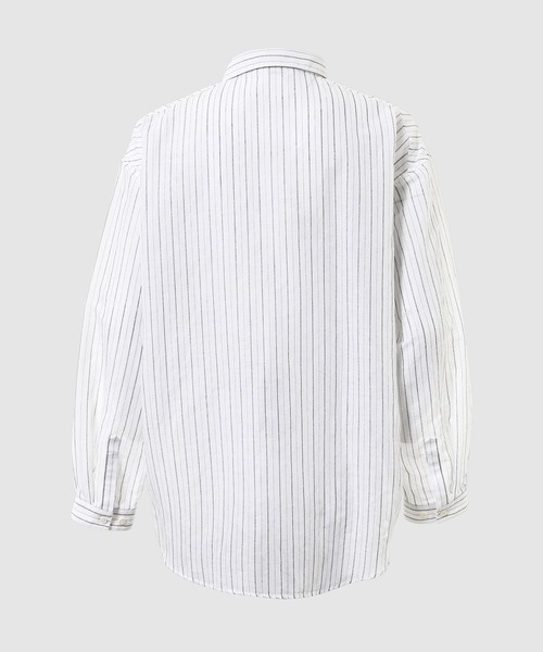 DIGAWEL(ディガウェル)の「Oversized stripe shirt(シャツ/ブラウス・メンズ・ブルー/ブラック・2/1)」の4枚目の写真