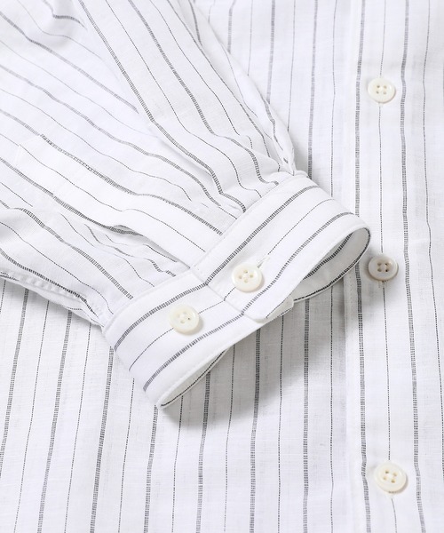 DIGAWEL(ディガウェル)の「Oversized stripe shirt(シャツ/ブラウス・メンズ・ブルー/ブラック・2/1)」の5枚目の写真