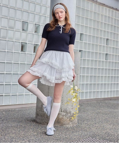 RANDA(ランダ)の「2WAY オーガンジーリボンフラットスニーカー(スニーカー・レディース・ブラック/アイボリー/ブルー・M/LL/L/S)」の11枚目の写真