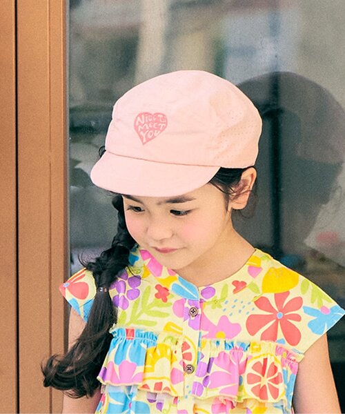 F.O.KIDS(エフオーキッズ)の「ロゴデザインジェットキャップ(キャップ・キッズ・ライトグレー/ピンク/レインボー/ミント/ブラック・50/54/58)」の4枚目の写真