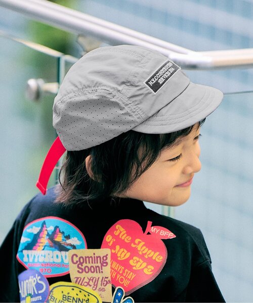 F.O.KIDS(エフオーキッズ)の「ロゴデザインジェットキャップ(キャップ・キッズ・ライトグレー/ピンク/レインボー/ミント/ブラック・50/54/58)」の2枚目の写真